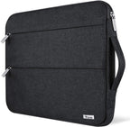 13 13.6 Inch Laptop Sleeve Case Compatible with Macbook Air 13 M1/M2/M3/M4 2020-2025, Macbook Pro 13/14, Ipad Air/Pro 13, Waterproof Slim Computer Bag Cover with Handle, Black