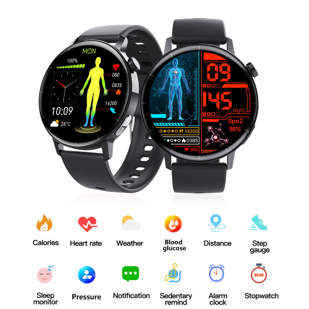 ECG Blood Glucose Smart Watch