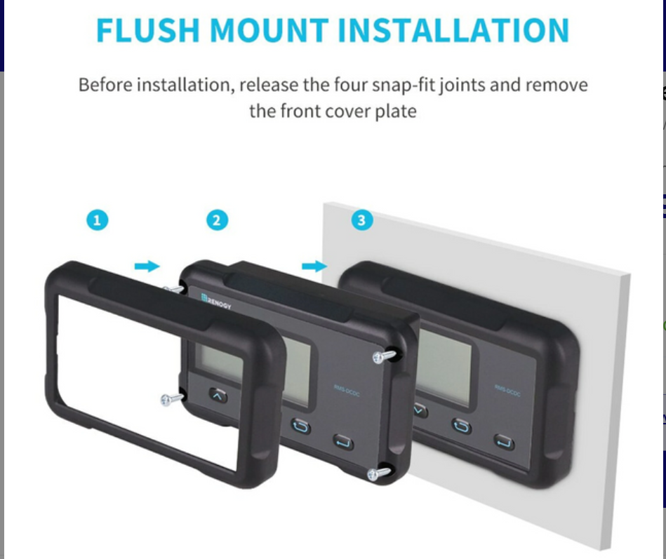 Monitoring Screen for DC-DC MPPT Battery Charger Series